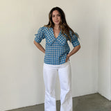 GANNI Blusa de Cuadros