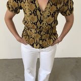 ba&sh Top Peplum Estampado