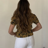 ba&sh Top Peplum Estampado