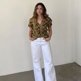 ba&sh Top Peplum Estampado