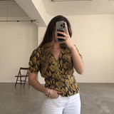 ba&sh Top Peplum Estampado