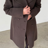 Paul & Joe Black Wool Double-Breasted Coat