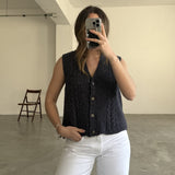 Beatriz Furest Chaleco de Punto Gris