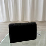 Bolso de Hombro Negro Acolchado con Logo Dorado Cavalli Class
