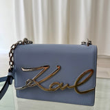 Bolso Bandolera Azul con Logo Karl Lagerfeld