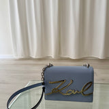 Bolso Bandolera Azul con Logo Karl Lagerfeld