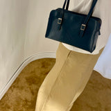 Paloma Wool Cayetano Teal Leather Shoulder Bag