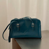 Paloma Wool Cayetano Teal Leather Shoulder Bag