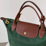 Bolso verde Le Pliage de asa corta (Small) Longchamp