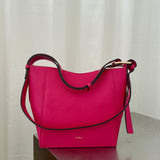 Bolso mini bucket Furla Nuvola de piel rosa fucsia