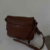 Prada Brown Pebbled Leather Crossbody Bag