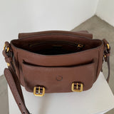 Prada Brown Pebbled Leather Crossbody Bag