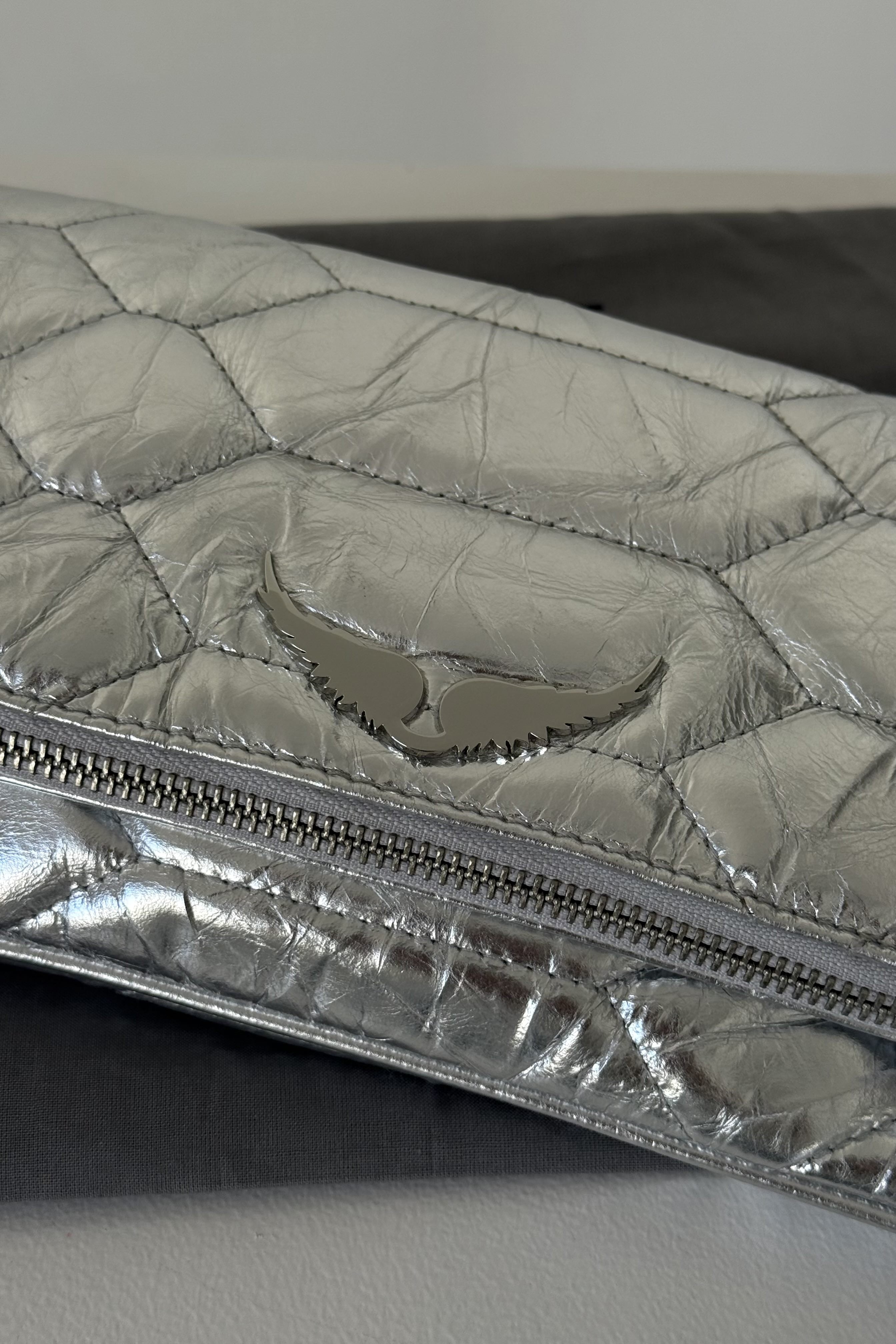 Zadig & Voltaire Rock XL Bag Silver | Second Hand – Pasaly
