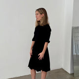 Prada Milano Black 3/4 Sleeve Dress