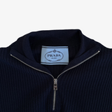 Prada Milano Ribbed Knit & Pleated Dress