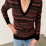 Prada Milano Striped V-Neck Knit