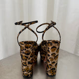 Aquazzura Leopard Print Platform Sandals