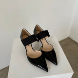 Prada Black Patent Slingback Heels