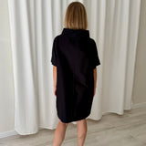Vestido Mini Negro Estructurado COS