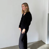 Scalpers Black Printed Draped Midi Dress