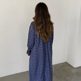 Magnolya Vestido Azul Estampado