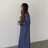 Magnolya Vestido Azul Estampado