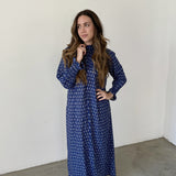Magnolya Vestido Azul Estampado