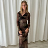 Vestido maxi asimétrico fruncido Pinko