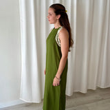 Vestido Midi Verde Bordado Skatïe Brand