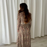 Vestido midi animal print leopardo RIXO