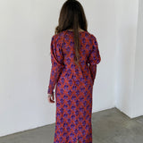 Magnolya Vestido Floral Naranja