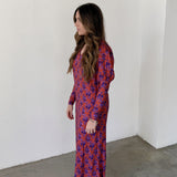 Magnolya Vestido Floral Naranja