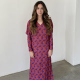 Magnolya Vestido Floral Naranja
