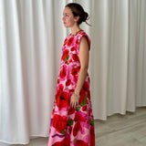 Vestido midi estampado labios rosa Desigual