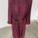 Vestido midi floral plisado Samsoe Samsoe