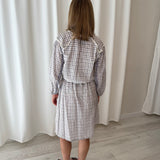 Antik Batik Checked Cotton Mini Dress