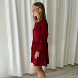 Vestido mini rojo estampado corazones Pepe Jeans
