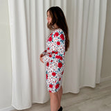 Vestido Floral Rojo Cruzado MIOH
