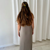 Vestido Largo de Punto Gris eseOese