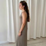 Vestido Largo de Punto Gris eseOese