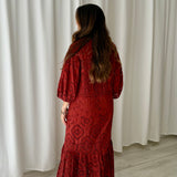 Vestido terracota bordado inglés eseOese