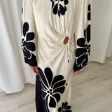Farm Rio Black & Cream Floral Maxi Dress