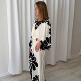 Farm Rio Black & Cream Floral Maxi Dress