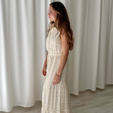 Vestido maxi encaje blanco Desigual