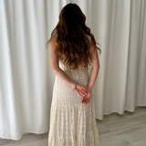 Vestido maxi encaje blanco Desigual