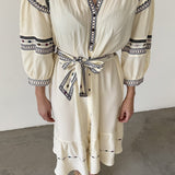 ba&sh Vestido Midi Bordado
