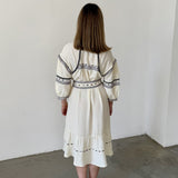 ba&sh Vestido Midi Bordado