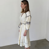 ba&sh Vestido Midi Bordado