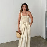 Pedro del Hierro Ivory Maxi Dress