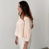 Blusa marfil con espalda abierta Sessùn